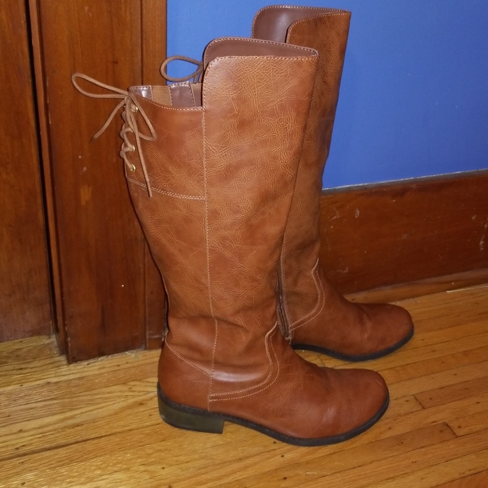 Wide calf tall boots
